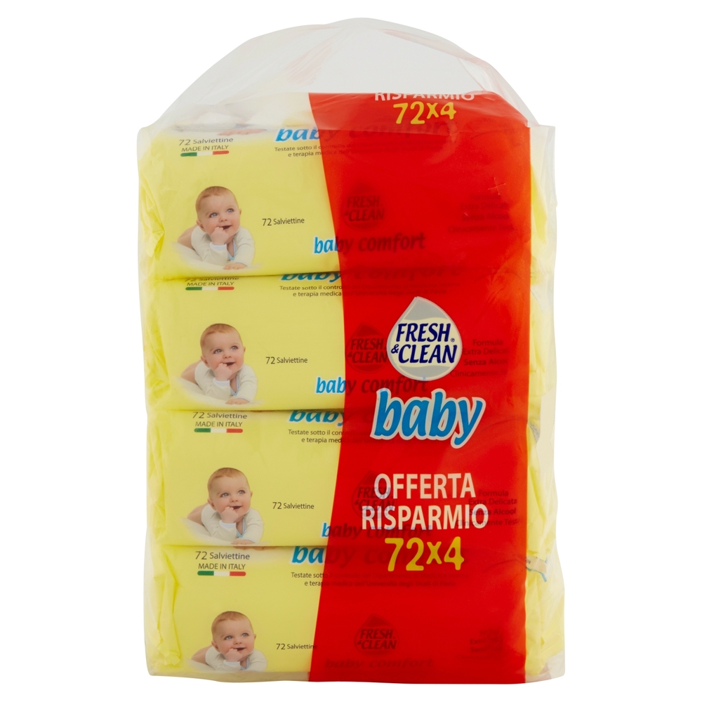 Fresh & Clean baby comfort Salviettine 4 x 72 pz